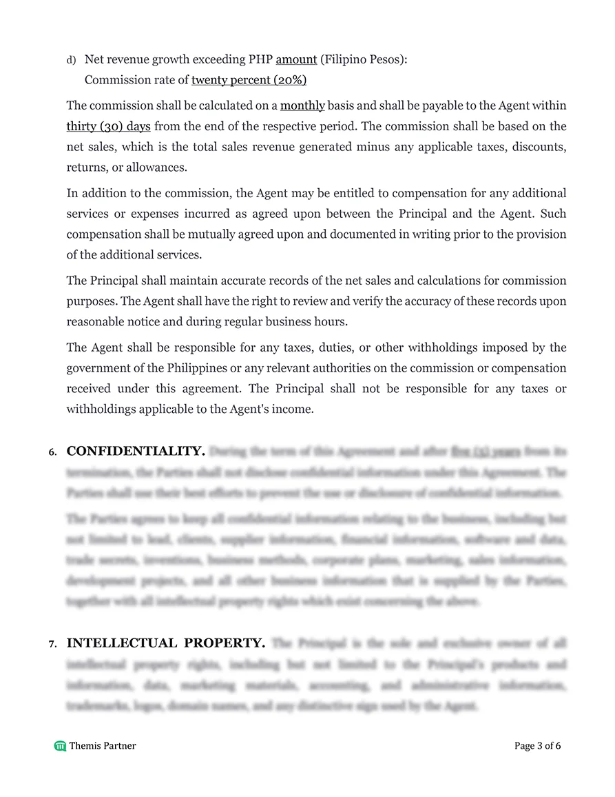 Agency agreement Philippines 3