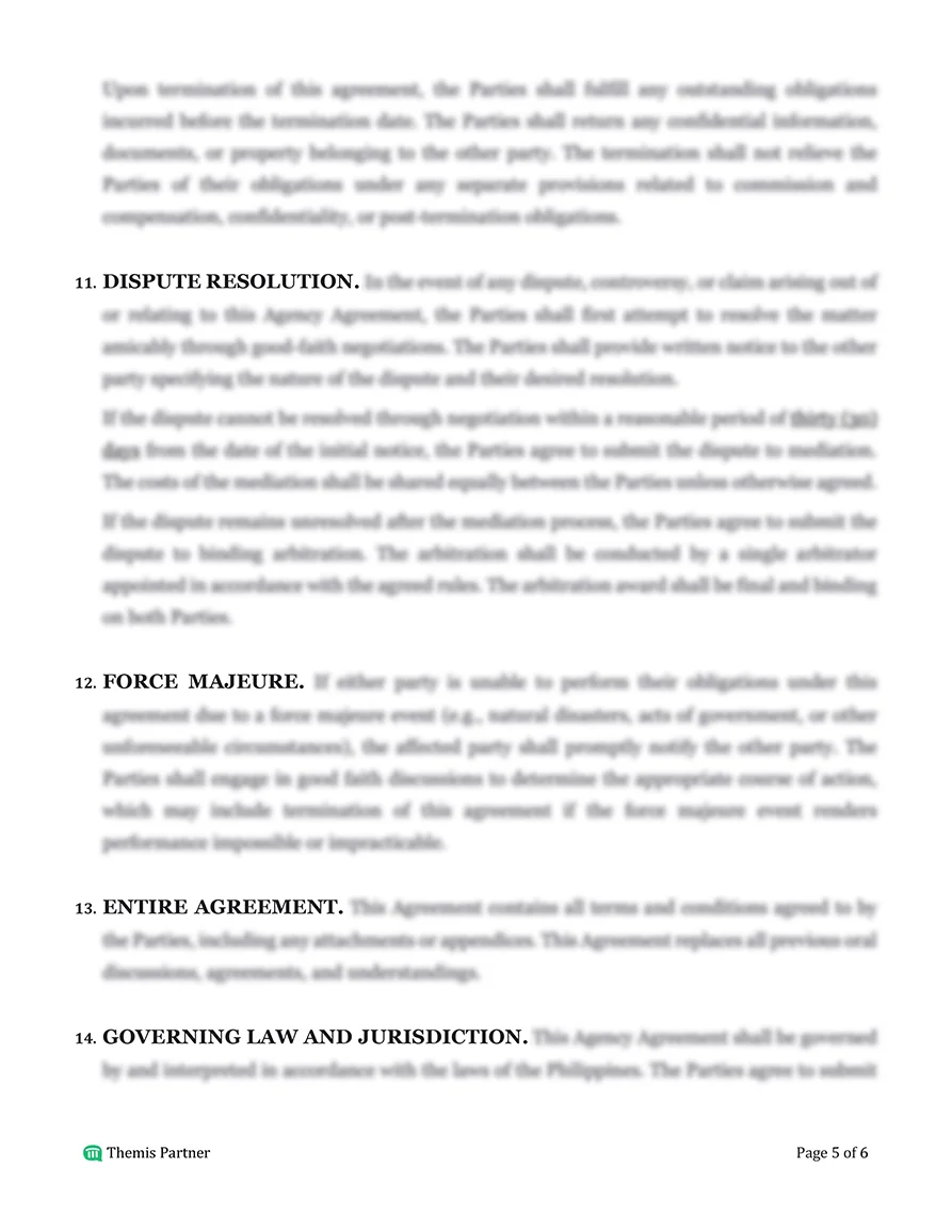 Agency agreement Philippines 5