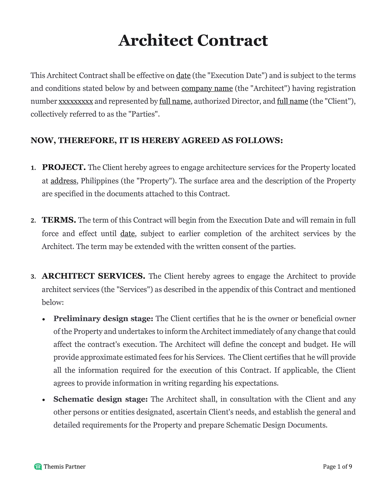 Architect contract Philippines 1