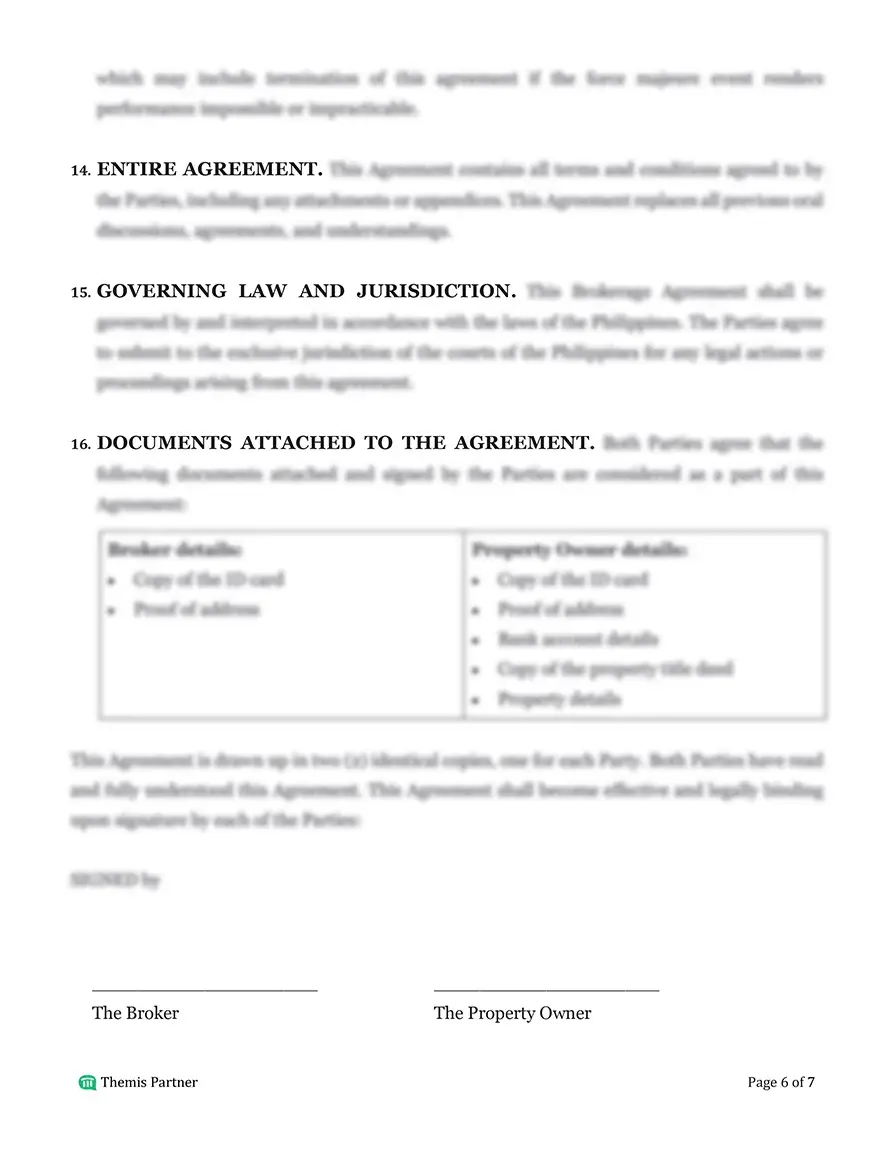 Brokerage agreement Philippines 6
