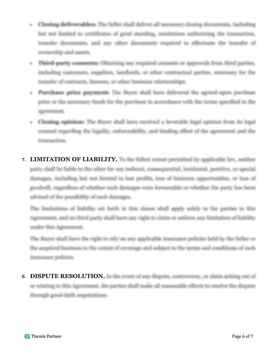 Business purchase agreement Philippines 6