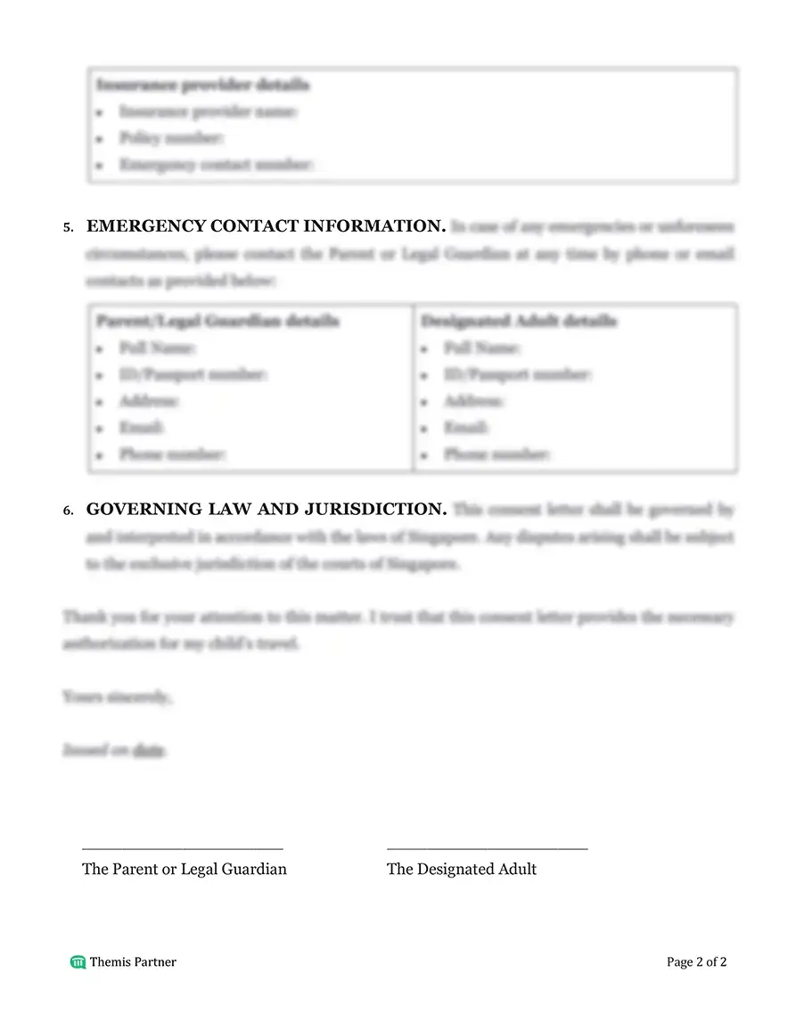Child travel consent letter Philippines 2