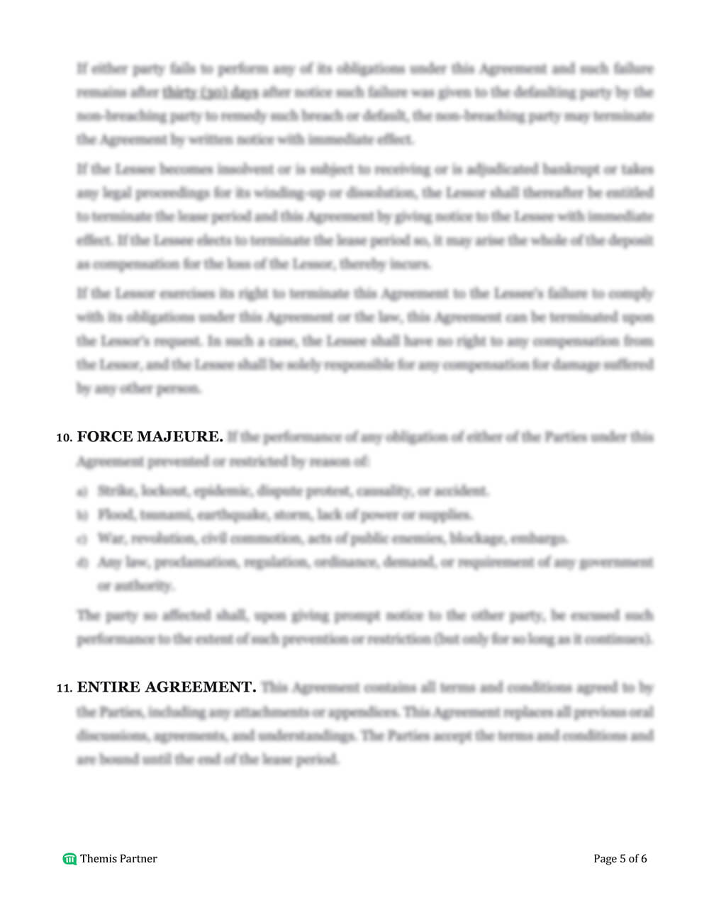 Commercial lease agreement template 5