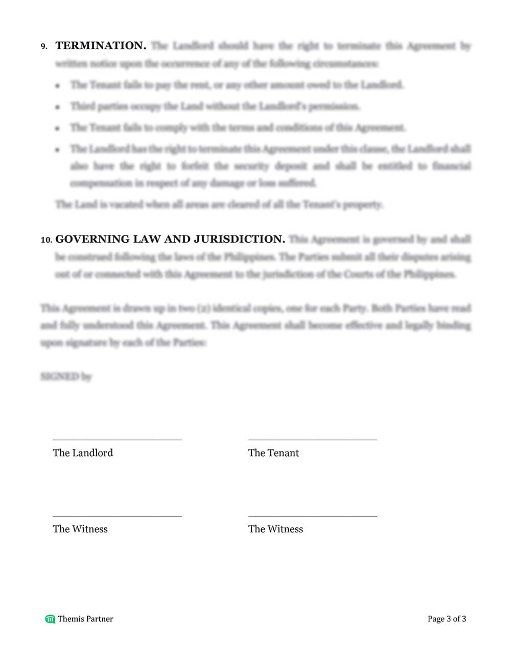 Land lease agreement template 3