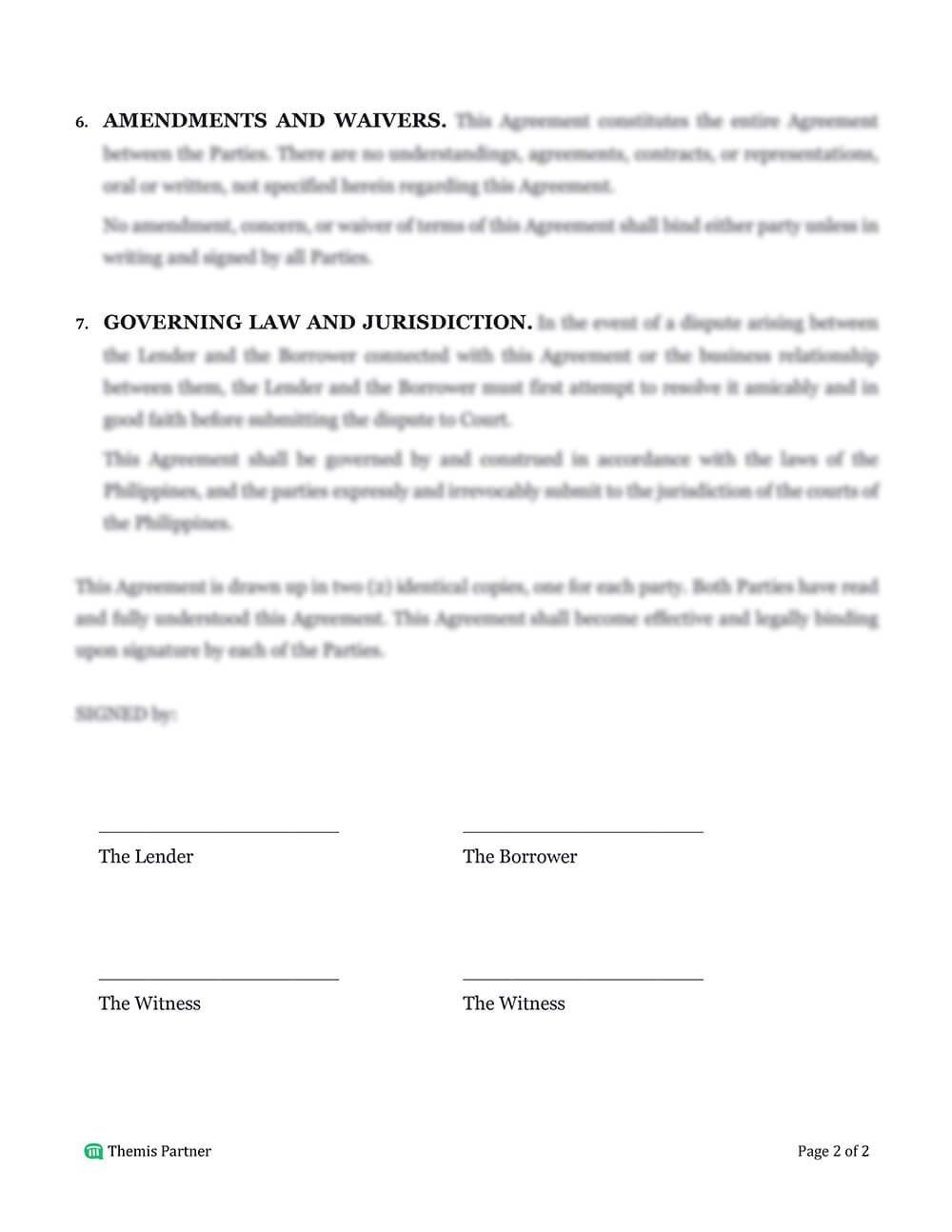 Loan agreement template 2