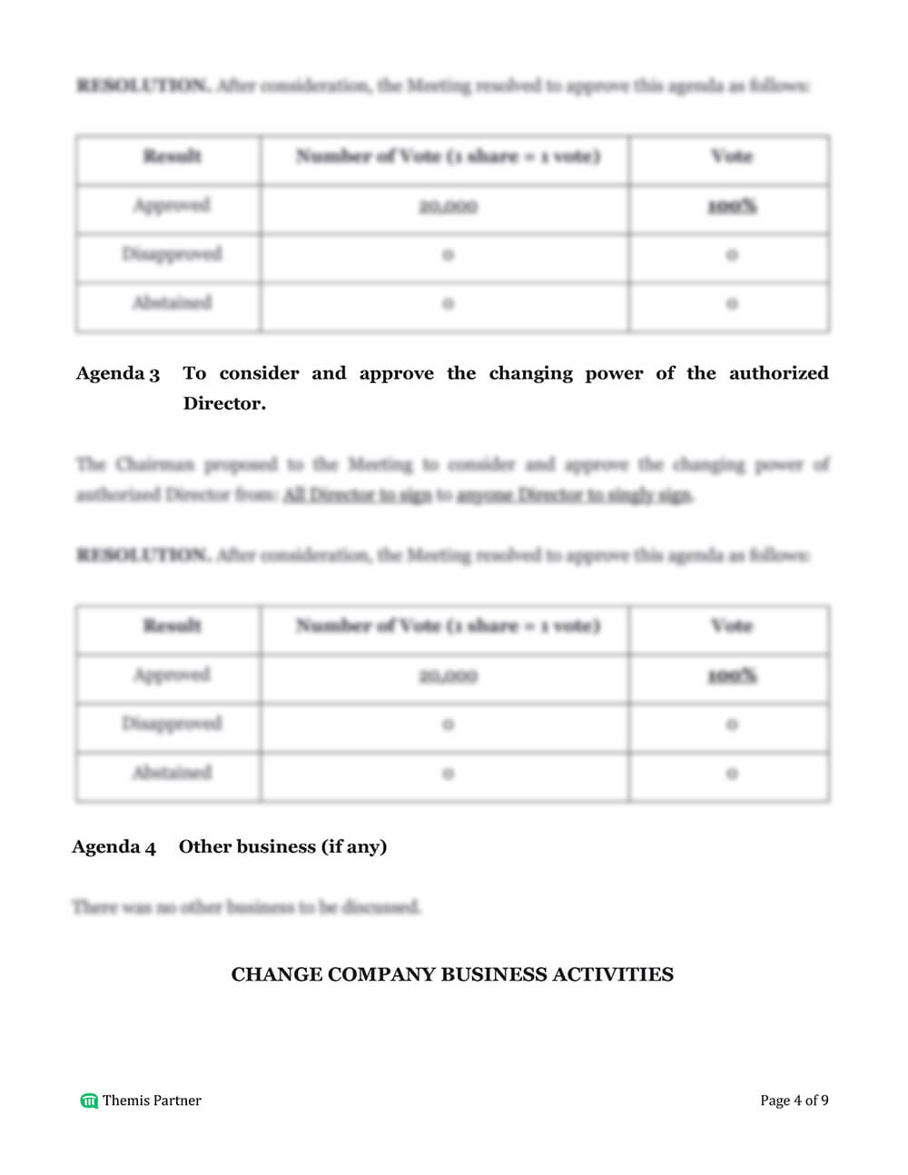 Minutes of meeting template 4