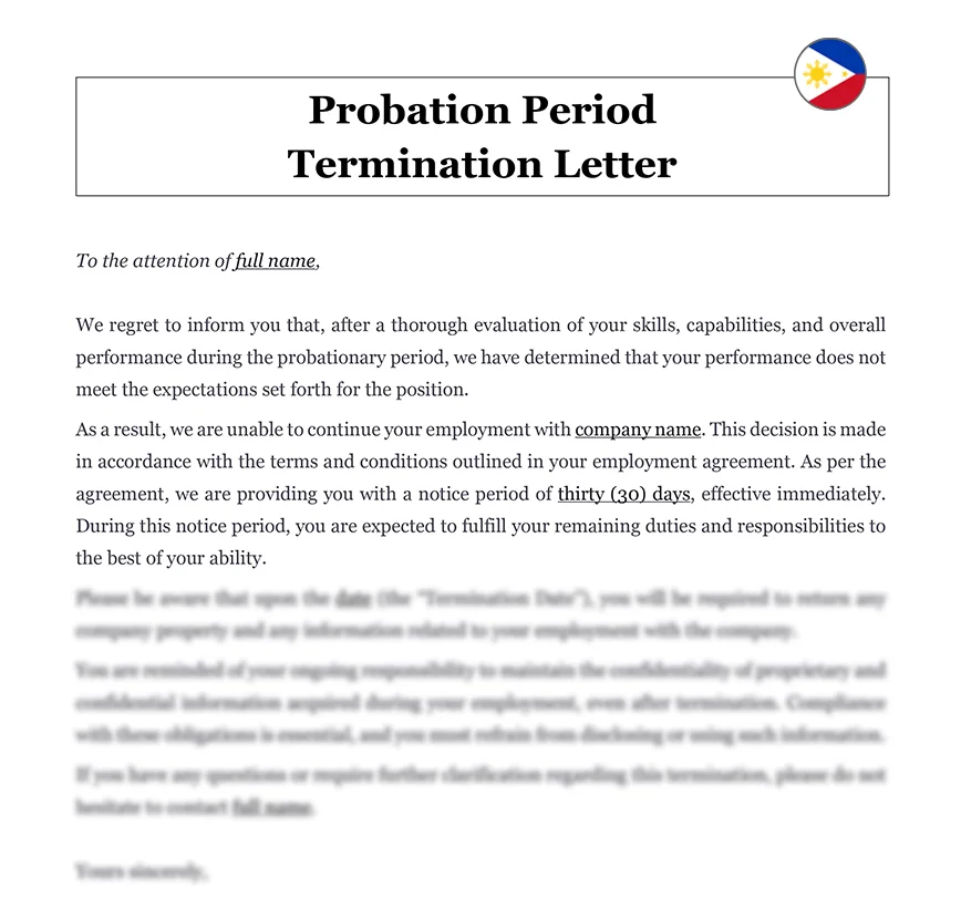 Probation Period Termination Philippines