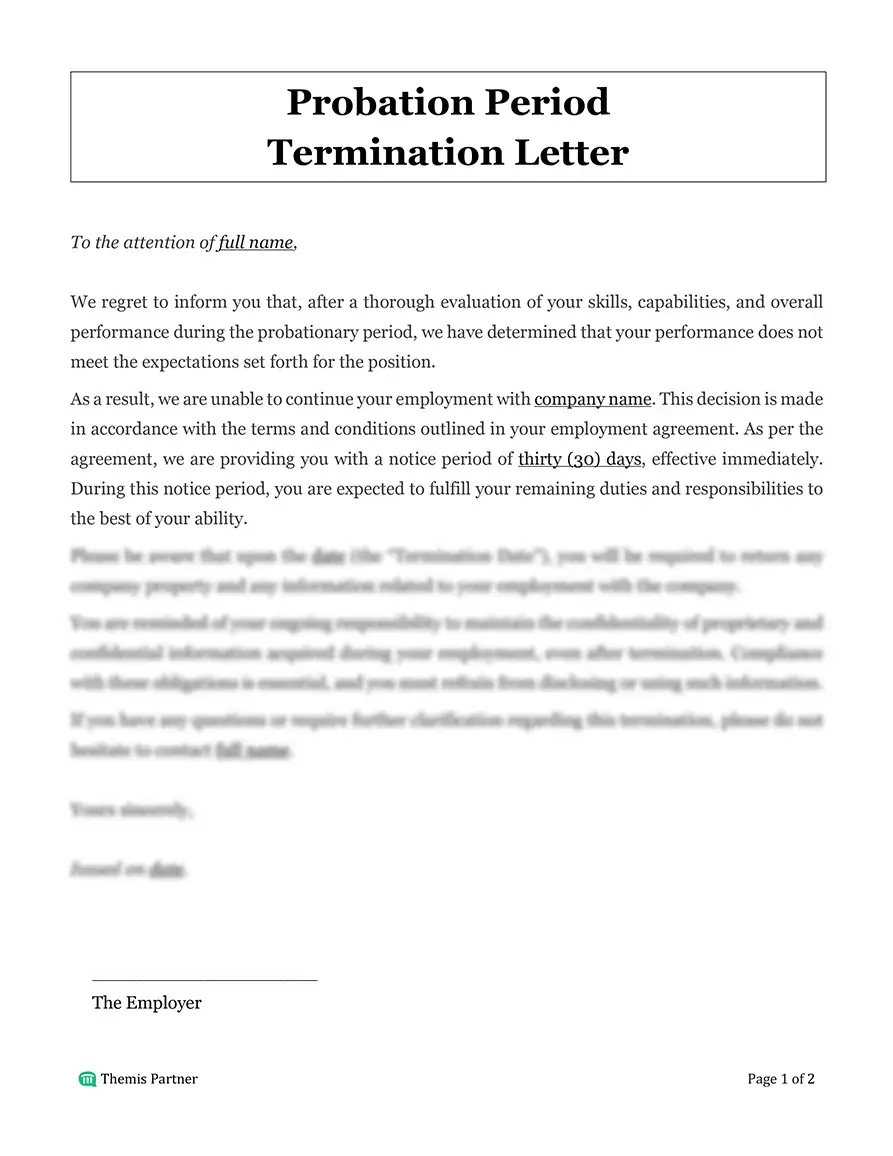 Probation period termination Philippines 1