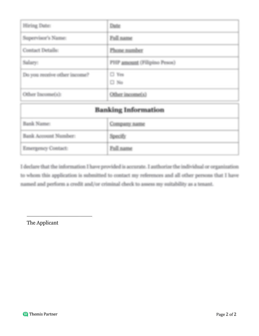 Rental application template 2