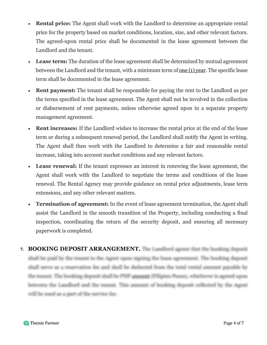 Rental agency agreement Philippines 4