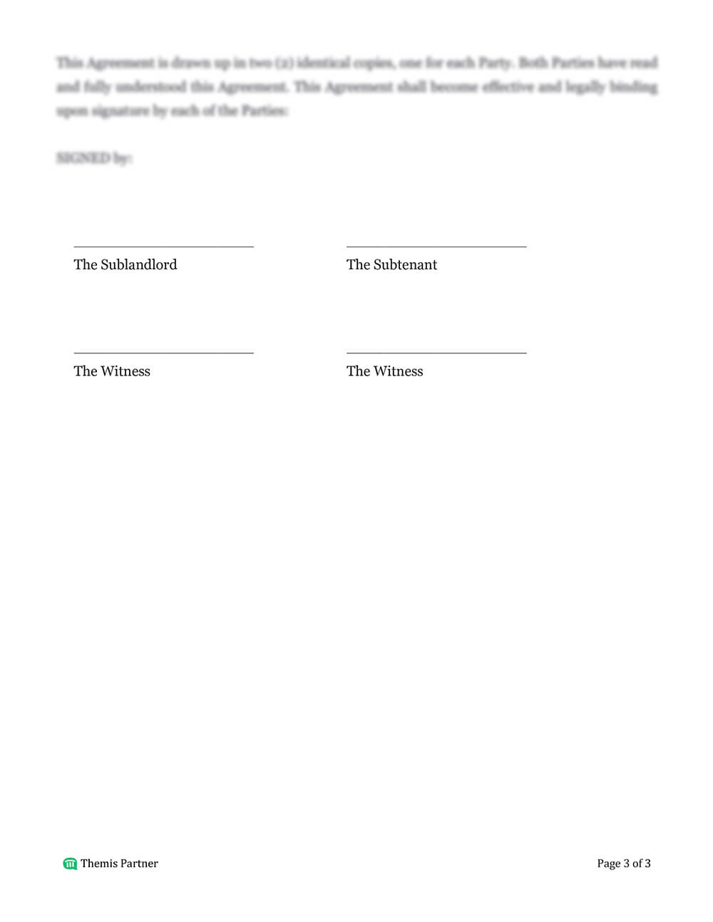 Sublease agreement template 3
